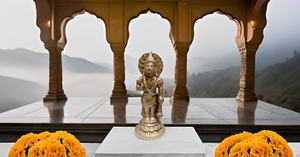 Vintage Brass Hanuman High Quality for Religious and Cultural Idol Statue Indian Hindu God Strength Sculpture Home Office <b>Mandir</b> - Product Image 2