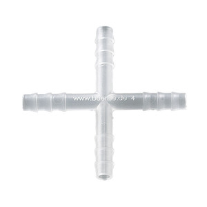 Pièces hydrauliques Connecteurs quatre voies en PVDF Conception durable de haute qualité par Burkle GmbH - Product Image 1
