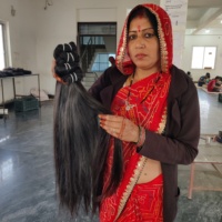 Extensions de cheveux humains vierges indiens 100% Remy, double trame, double épaisseur, lisses comme des baguettes, à fusionner, cheveux humains bruts
