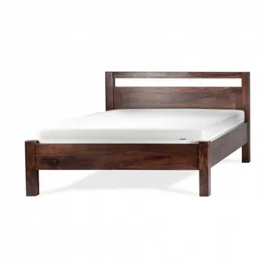 Top Quality Indian Wooden Furniture Natural Mango Wooden Double Bed King Size Solid Wood Bed for Home and Hotel Bedroom