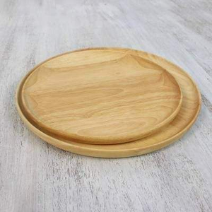 Assiette à dîner en bois d'acacia de haute qualité Offre Spéciale les plats de service pour les assiettes en bois de qualité supérieure par l'artisanat en croissant - Product Image 2