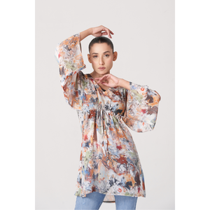 Camisa de cintura estampada para mujer - Product Image 2