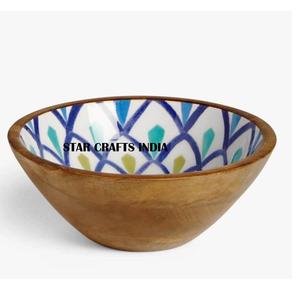 ชามเคลือบไม้สำหรับเสิร์ฟชามสลัดจานและชามสลัดสำหรับบ้านและห้องครัว - Product Image 1