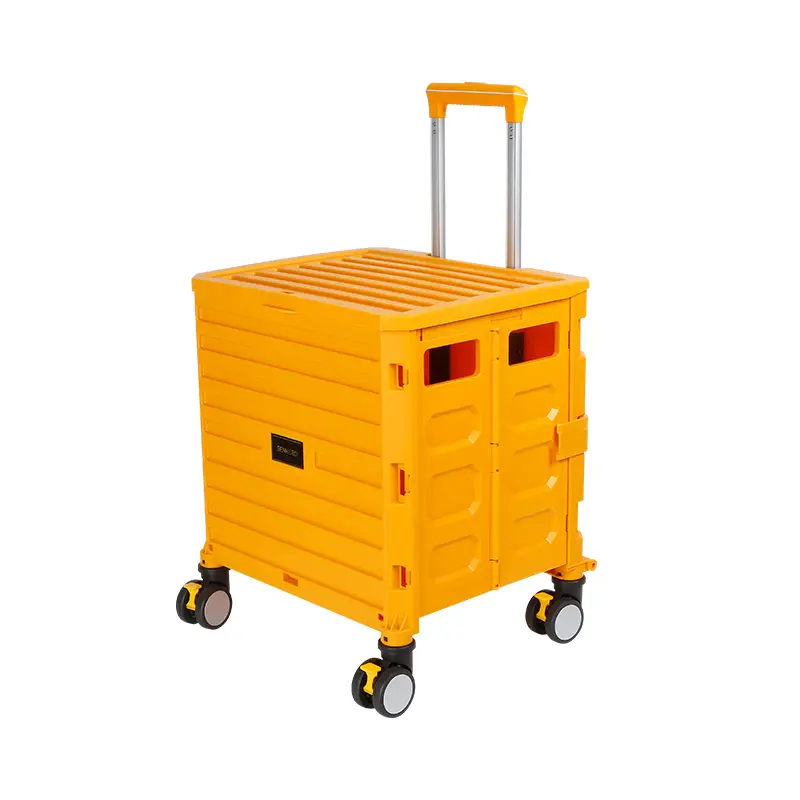 Exquisite Kunststoff 4-Farben quadratischen Utility Case Cart Cover Cart Falten Shopping Kunststoff wagen