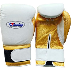 Guantes de Boxeo de Piel Auténtica de Primera Calidad Hechos a Medida para Gimnasio, Entrenamiento de Combate, con Cierre de Velcro para Adultos - Product Image 1