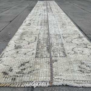 พรมขนาด 1.5x8.7 ฟุต, พรมวินเทจแบบ Runner, พรมลายตะวันออกสีเทา - Product Image 5