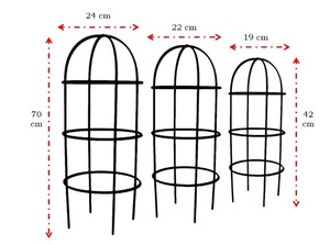 Décoration de jardin Cadre de support pour plantes grimpantes Treillis métallique Obélisque de jardin Plantes Treillis métallique Artisanat - Product Image 2