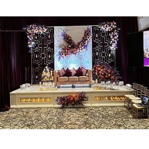 Scène de mariage Design Unique bougie Backwall réception de mariage bougie de nuit toile de fond mur de scène royale décor de fond murs de bougie - Product Image 1