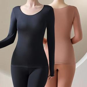 Sous-vêtement thermique sans couture en coton pour femmes, costume chaud d'hiver 2 pièces, caleçons longs chauffants, au prix de gros - Product Image 2
