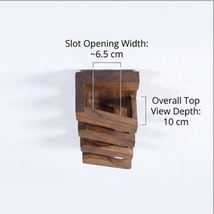 Wood <b>Wall</b> <b>Mounted</b> Wine Bottle Rack 4 Tier Minimalist Storage <b>Shelf</b> For Beverage - Product Image 4