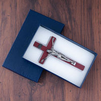 Cruz de Pared Religiosa de Jesucristo en Acero Inoxidable Estilo Art Deco para Colgar en Sala de Estar, Dormitorio, Regalo de Cumpleaños