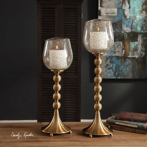Hot Selling Table Decor <b>Hurricane</b> Candle Holder Handmade Solid Material Fancy Gold Finish Wholesale Price - Product Image 4