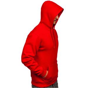 100% Cotton Warm Pullover Drawstring <b>Red</b> Wholesale Winter Sweatshirt <b>Mens</b> Hooded - Product Image 5