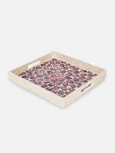 Splendide Motif Floral Impeccable Design Vacances Arabes Ramadan Eid Nacre Incrustation Plateau De Service Du Vietnam - Product Image 1