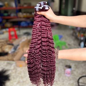 Extensiones de cabello humano crudo virgen vietnamita de alta calidad para conjunto de pelucas estilos de rizos tejido textura de Color personalizado - Product Image 3