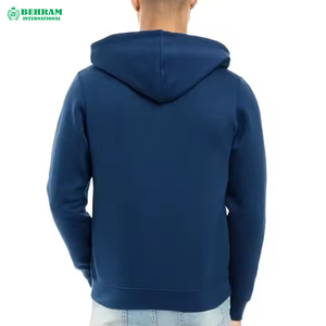2025 dernière conception deux couleurs bloc OEM fermeture éclair à capuche pour hommes Logo personnalisé prix de gros 100% coton respirant homme à capuche - Product Image 2