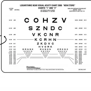 Science & Surgical Ophthalmic Equipment Sloan Letter Near Vision Card, With 16 Cord Free International Shipping...