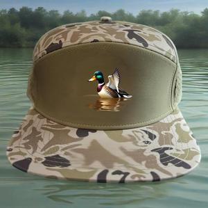 Gorra de camión de malla plana Camo con logotipo personalizado de bajo impuesto con cierre Snapback ajustable para hombres y mujeres Fabricante en Vietnam - Product Image 1