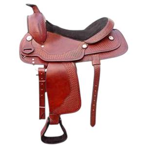 Selle de cheval occidentale en cuir véritable avec collant assorti Plusieurs tailles de siège Disponible avec accessoires Fabriqué en Inde - Product Image 3