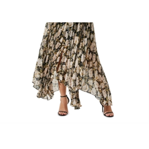 Abito lungo plissettato a maniche lunghe Astr the Label Ayana in chiffon traspirante con linea ad A e vita impero per la primavera - Product Image 3