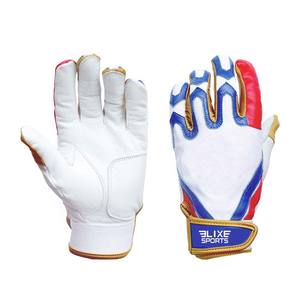 2025 New Design Leather Baseball <b>Batting</b> <b>Gloves</b> Comfortable Heavy Duty Unisex Hook & Loop Closure Training Use - Product Image 5