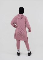 Ensemble de vêtements de sport décontractés islamiques modestes grande taille pour femmes, ensemble deux pièces avec sweat à capuche et leggings, vêtements de sport pour la course à pied, le yoga, séchage rapide, léger