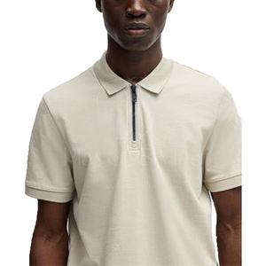 เสื้อโปโลผ้าฝ้ายแบบแห้งพอดีตัวพิมพ์ลายโลโก้สีทึบปกใบมีดแบบคลาสสิกย้อมสีล้วนแบบถัก - Product Image 2