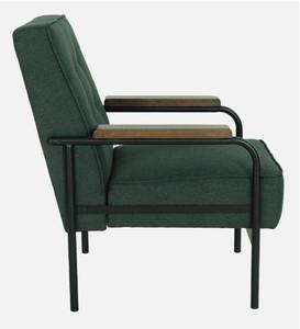 Sofá Otaru moderno de 1 plaza con terminales metálicos de madera con acabado Kale para hoteles, salas de estar, villas, Apartamentos - Product Image 4