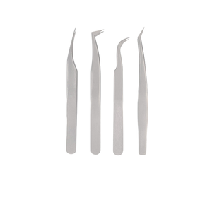 Pinzas de Acero Inoxidable para Extensión de Pestañas, 4 Estilos, Herramientas de Precisión para Maquillaje y Cejas - Product Image 1