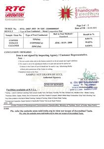 Grattoir à langue en cuivre pur avec poignée en cuivre massif Grattoir à langue extérieur durable de haute qualité - Product Image 5