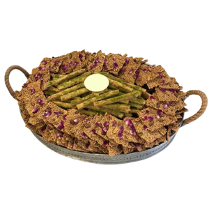 Plateau à chocolat rond en métal de qualité supérieure Plateau à chocolat doré au design attrayant pour les fêtes de mariage et tous les événements Prix le moins cher - Product Image 2
