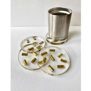 High Quality Handmade Resin <b>Coaster</b> Set | Classic Luxury <b>Drink</b> <b>Coasters</b> | Heat Resistant Waterproof Eco-Friendly | OEM ODM - Product Image 1