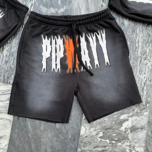 Pantalones cortos de hombre de rizo francés con serigrafía DTG personalizada, ropa de calle Vintage de algodón 100% lavado con ácido desteñido al sol con dobladillo crudo - Product Image 4