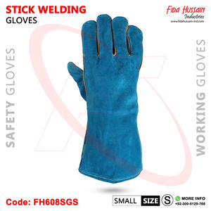 Vente chaude pleine doublure en cuir de vachette fendu gants de soudage résistant à la chaleur pour l'hiver pour les scènes extérieures en gros Pakistan - Product Image 4