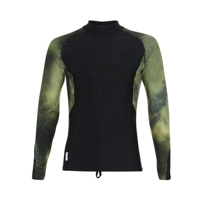 Classic Surf <b>Swimming</b> Rash Guard <b>Long</b> <b>Sleeve</b> Shirt Breathable UPF50+ UV Protection Anti-Bacterial Eco-Friendly Polyester/Nylon - Product Image 1