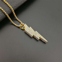Collar con colgante de letra de moissanita de plata de ley, estilo hip hop, con incrustaciones de moissanita, chapado en plata, unisex, para rapero