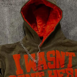 เสื้อฮู้ดผู้ชายแบบมีฮู้ดสำหรับผู้ใหญ่เสื้อมีฮู้ดผ้าคอตตอนผสมดีไซน์แบบกำหนดเองโลโก้ของคุณเอง - Product Image 5