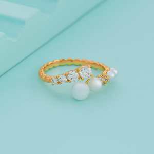 Anillos de Moda Chapados en Oro de 18K y Rodio, Anillos con Forma de Estrella y Número con Engaste Invisible, Regalo - Product Image 1