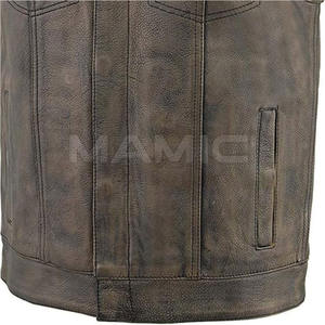 Gilet en cuir de moto pour hommes Gilet en cuir de haute qualité fabriqué au Pakistan pour la vente en ligne - Product Image 4