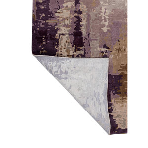 พรมขนสัตว์และวิสโคสทอมือลายไอวอรี่ รุ่นเจเนซิส ขนาด 9x12 ฟุต รูปทรงสี่เหลี่ยมผืนผ้า ลายแบบนามธรรม สำหรับห้องนอน ทางเดิน หรือห้องนั่งเล่น รุ่น TNQ-4306 - Product Image 5