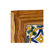 Sous-plat en bois d'olivier anti-brûlure, durable et écologique, design méditerranéen, forme carrée, 20 cm x 15 mm, pour la maison