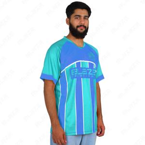 Blaze Fight Wear Chemises de football entièrement personnalisables Maillot de football en polyester à col design par sublimation - Product Image 3