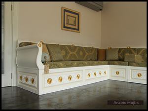 การออกแบบตกแต่งภายในแบบอาหรับมาจลิส ดีไซน์คลาสสิกสมัยใหม่ ชุดห้องนั่งเล่นหรูหรา ที่นั่งเข้ามุมสุดหรู ดีไซน์ประหยัดพื้นที่ - Product Image 3