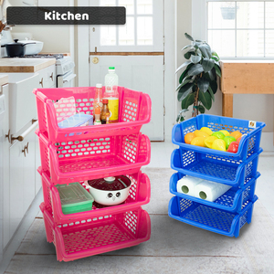 Ventes chaudes Étagère empilable en plastique multifonctionnelle Petite taille Démontable à un seul niveau Différentes couleurs disponibles Fabriqué en Malaisie - Product Image 6