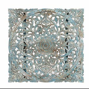 แผงผนังไม้แกะสลักด้วยมือพร้อมรูปลักษณ์วินเทจสําหรับตกแต่งบ้านโรงแรมและร้านอาหาร - Product Image 1