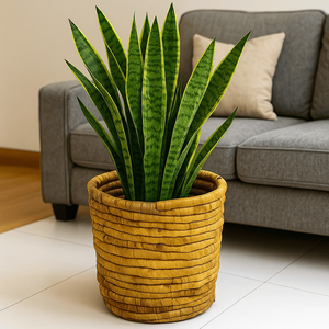 Maceta de jacinto de agua tejida a mano biodegradable ecológica para uso en jardín interior/exterior - Product Image 6