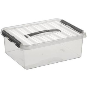 Sunware Q-Line Storage <b>Box</b> 40x14x30 cm DIN A4 12L Transparent Plastic - Product Image 1
