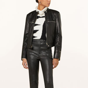 แจ็กเก็ตหนังของผู้หญิง2024แฟชั่นระบายอากาศได้ดีดีไซน์ล่าสุด - Product Image 1