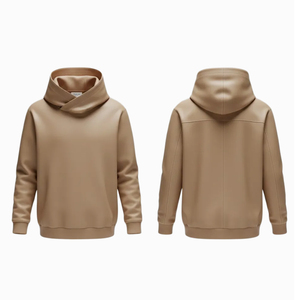 Classic Custom Leather <b>Hoodies</b> Set Winter Fashion Men's Suede Plain Dyed Fleece Casual Jackets Digital Printing Vintage - Product Image 2