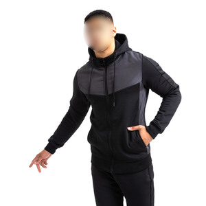 Con capucha Conjunto de chándales con cremallera de buena calidad Sudadera para hombre y conjunto de chándal para correr Chándales de algodón 100% de Pakistán - Product Image 2